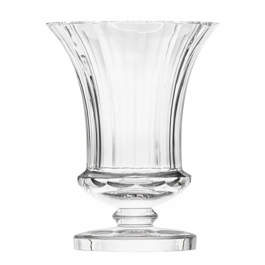 Casa Padrino Luxus Barock Kristallglas Vase Ø 19,7 x H. 25 cm - Mundgeblasen