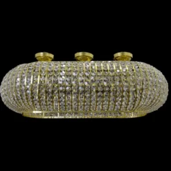 Casa Padrino Luxus Barock Kristall Wandleuchte Gold 100 x 50 x H. 30 cm - Prunkvolle Messing Wandleuchte mit böhmischem Kristallglas - Barock Möbel - Edel & Prunkvoll
