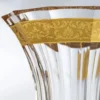 Casa Padrino Luxus Barock Kristallglas Vase Gold Ø 19,7 x H. 25 cm - Mundgeblasen & Handgeschliffen