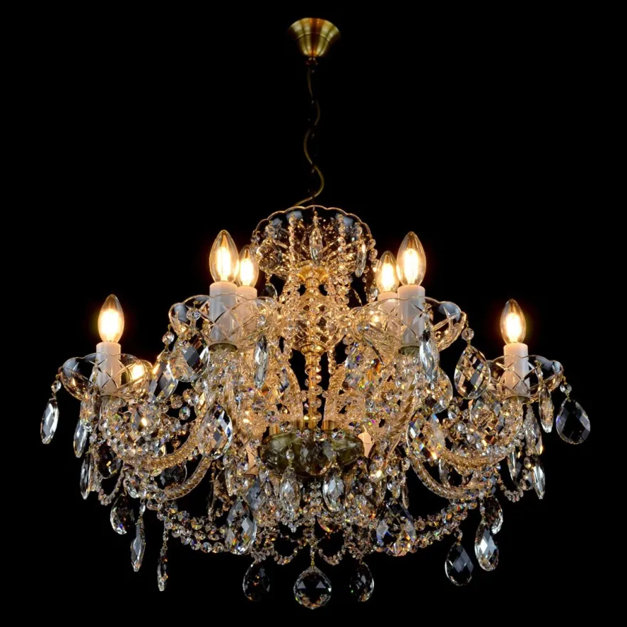 Casa Padrino Luxus Barock Kristall Kronleuchter Silber Ø 70 x H. 52 cm - Prunkvolle Messing Kronleuchter mit böhmischem Kristallglas - Barock Möbel - Edel & Prunkvoll
