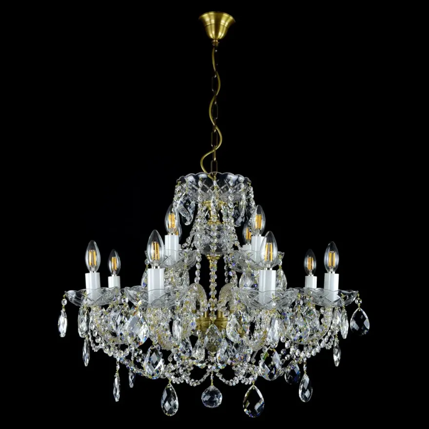 Casa Padrino Luxus Barock Kristall Kronleuchter Silber Ø 70 x H. 52 cm - Prunkvolle Messing Kronleuchter mit böhmischem Kristallglas - Barock Möbel - Edel & Prunkvoll
