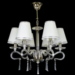Casa Padrino Luxus Barock Kristall Kronleuchter Silber Ø 49 x H. 42 cm - Prunkvolle Messing Kronleuchter mit böhmischem Kristallglas - Barock Möbel - Edel & Prunkvoll