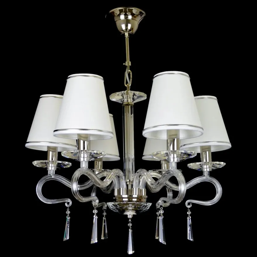 Casa Padrino Luxus Barock Kristall Kronleuchter Silber Ø 49 x H. 42 cm - Prunkvolle Messing Kronleuchter mit böhmischem Kristallglas - Barock Möbel - Edel & Prunkvoll