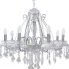 Casa Padrino Luxus Barock Kristall Kronleuchter Silber Ø 58 cm - Prunkvoller Wohnzimmer Kronleuchter im Barockstil - Hotel Kronleuchter - Barock Kristall Leuchten - Barock Interior