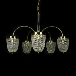 Casa Padrino Luxus Barock Kristall Kronleuchter Gold Ø 75 x H. 75 cm - Prunkvolle Messing Kronleuchter mit böhmischem Kristallglas - Barock Möbel - Edel & Prunkvoll