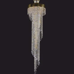 Casa Padrino Luxus Barock Kristallglas LED Kronleuchter Gold H. 100 cm
