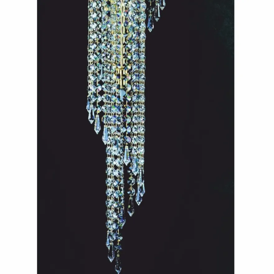 Casa Padrino Luxus Barock Kristallglas LED Kronleuchter Gold H. 100 cm