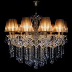 Casa Padrino Luxus Barock Kristall Kronleuchter Gold Ø 73 x H. 73 cm - Prunkvolle Messing Kronleuchter mit böhmischem Kristallglas - Barock Möbel - Edel & Prunkvoll
