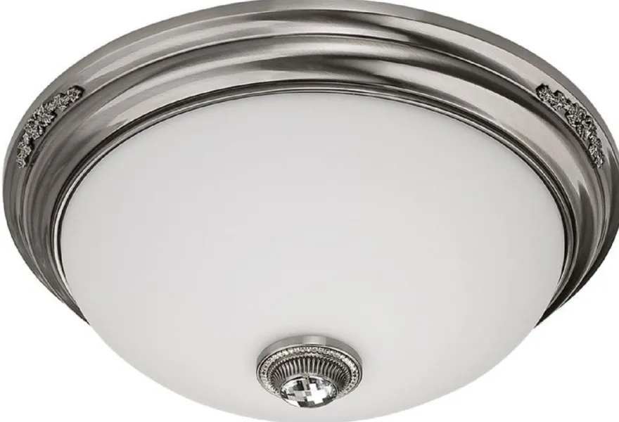Casa Padrino Luxus Barock Kristall Deckenleuchte Silber / Weiß Ø 47 cm