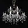 Casa Padrino Luxus Barock Kristall Kronleuchter Silber Ø 92 x H. 95 cm - Prunkvolle Messing Kronleuchter mit böhmischem Kristallglas - Barock Möbel - Edel & Prunkvoll