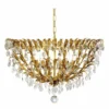 Casa Padrino Luxus Barock Kristall Hängeleuchte Gold Ø 75 x H. 50 cm - Made in Italy