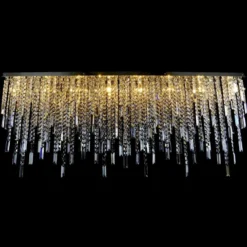 Casa Padrino Luxus Barock Kristall Wandleuchte Silber 160 x 20 x H. 70 cm - Prunkvolle Messing Wandleuchte mit böhmischem Kristallglas - Barock Möbel - Edel & Prunkvoll