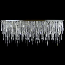 Casa Padrino Luxus Barock Kristall Wandleuchte Silber 160 x 20 x H. 70 cm - Prunkvolle Messing Wandleuchte mit böhmischem Kristallglas - Barock Möbel - Edel & Prunkvoll