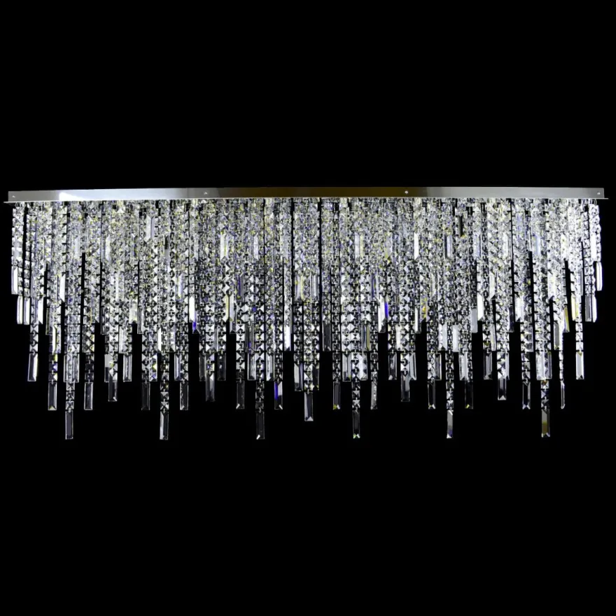 Casa Padrino Luxus Barock Kristall Wandleuchte Silber 160 x 20 x H. 70 cm - Prunkvolle Messing Wandleuchte mit böhmischem Kristallglas - Barock Möbel - Edel & Prunkvoll