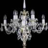 Casa Padrino Luxus Barock Kristall Stehleuchte Gold Ø 56 x H. 160 cm - Prunkvolle Stehlampe mit Böhmischem Kristallglas - Barock Kristall Leuchten