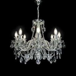 Casa Padrino Luxus Barock Kristall Kronleuchter Gold Ø 62 x H. 52 cm - Prunkvolle Messing Kronleuchter mit böhmischem Kristallglas - Barock Möbel - Edel & Prunkvoll