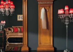 Casa Padrino Luxus Barock Kristall Stehleuchte Silber / Rot Ø 66 x H. 181 cm - Prunkvolle Barockstil Stehlampe mit venzezianischem Glas und Swarovski Kristallglas - Luxus Qualität - Made in Italy
