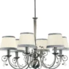 Casa Padrino Luxus Barock Kristall Kronleuchter Silber / Creme Ø 73 cm