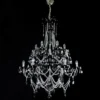 Casa Padrino Luxus Barock Kristall Kronleuchter Silber Ø 95 x H. 130 cm - Prunkvolle Messing Kronleuchter mit böhmischem Kristallglas - Barock Möbel - Edel & Prunkvoll