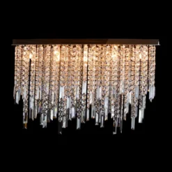 Casa Padrino Luxus Barock Kristall Wandleuchte Silber 100 x 20 x H. 70 cm - Prunkvolle Messing Wandleuchte mit böhmischem Kristallglas - Barock Möbel - Edel & Prunkvoll