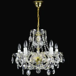 Casa Padrino Luxus Barock Kristall Tischleuchte Gold 53 x 28 x H. 41 cm - Prunkvolle Messing Tischleuchte mit böhmischem Kristallglas - Barock Möbel - Edel & Prunkvoll