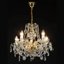 Casa Padrino Luxus Barock Kristall Tischleuchte Gold 53 x 28 x H. 41 cm - Prunkvolle Messing Tischleuchte mit böhmischem Kristallglas - Barock Möbel - Edel & Prunkvoll