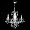 Casa Padrino Luxus Barock Kristall Kronleuchter Silber Ø 44 x H. 35 cm - Prunkvolle Messing Kronleuchter mit böhmischem Kristallglas - Barock Möbel - Edel & Prunkvoll