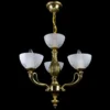 Casa Padrino Luxus Barock Kristall Kronleuchter Gold Ø 48 x H. 45 cm - Prunkvolle Messing Kronleuchter mit böhmischem Kristallglas - Barock Möbel - Edel & Prunkvoll