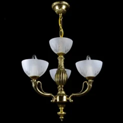 Casa Padrino Luxus Barock Kristall Kronleuchter Gold Ø 48 x H. 45 cm - Prunkvolle Messing Kronleuchter mit böhmischem Kristallglas - Barock Möbel - Edel & Prunkvoll