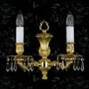 Casa Padrino Luxus Barock Kristall Doppel Wandleuchte Gold 33 cm