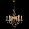 Casa Padrino Luxus Barock Kristall Kronleuchter Gold Ø 60 x H. 60 cm - Prunkvolle Messing Kronleuchter mit böhmischem Kristallglas - Barock Möbel - Edel & Prunkvoll