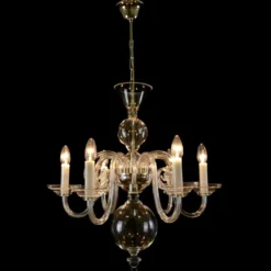 Casa Padrino Luxus Barock Kristall Kronleuchter Gold Ø 60 x H. 60 cm - Prunkvolle Messing Kronleuchter mit böhmischem Kristallglas - Barock Möbel - Edel & Prunkvoll
