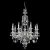 Casa Padrino Luxus Barock Kristall Kronleuchter Silber Ø 74 x H. 107 cm - Prunkvolle Messing Kronleuchter mit böhmischem Kristallglas - Barock Möbel - Edel & Prunkvoll