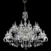 Casa Padrino Luxus Barock Kristall Kronleuchter Silber Ø 110 x H. 100 cm - Prunkvolle Messing Kronleuchter mit böhmischem Kristallglas - Barock Möbel - Edel & Prunkvoll