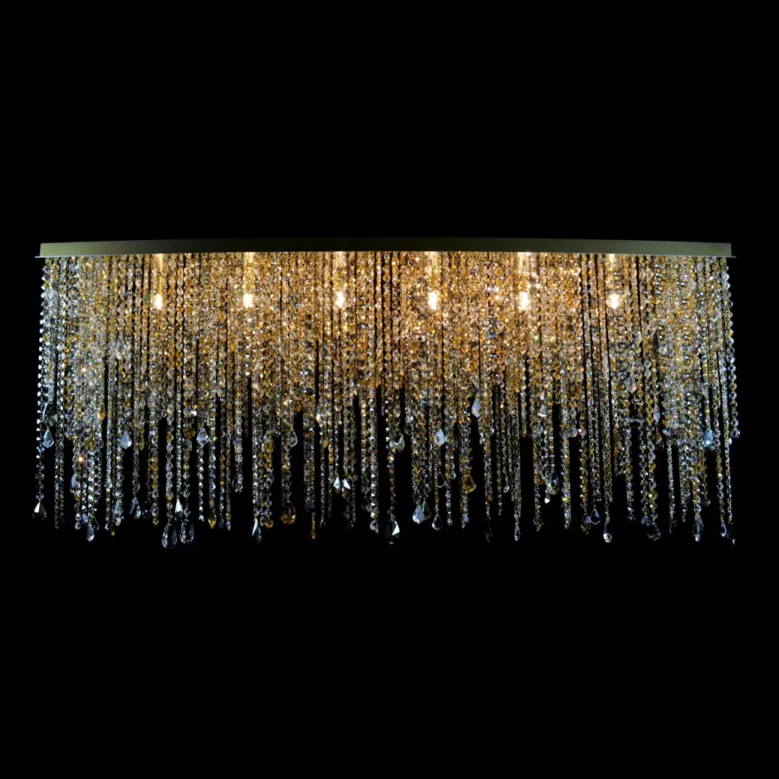 Casa Padrino Luxus Barock Kristall Wandleuchte Gold 140 x 30 x H. 50 cm - Prunkvolle Messing Wandleuchte mit böhmischem Kristallglas - Barock Möbel - Edel & Prunkvoll