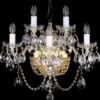 Casa Padrino Luxus Barock Kristall Wandleuchte Gold 51 x 32 x H. 56 cm - Prunkvolle Wandlampe mit Böhmischem Kristallglas - Edel & Prunkvoll