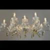 Casa Padrino Luxus Barock Kristall Deckenleuchte Silber Ø 107 x H. 42 cm - Prunkvolle Messing Deckenleuchte mit böhmischem Kristallglas - Barock Möbel - Edel & Prunkvoll
