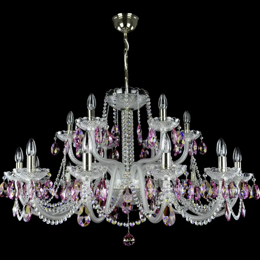 Casa Padrino Luxus Barock Kristall Deckenleuchte Silber Ø 105 x H. 56 cm - Prunkvolle Messing Deckenleuchte mit böhmischem Kristallglas - Barock Möbel - Edel & Prunkvoll