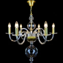 Casa Padrino Luxus Barock Kristall Kronleuchter Gold Ø 65 x H. 80 cm - Prunkvolle Messing Kronleuchter mit böhmischem Kristallglas - Barock Möbel - Edel & Prunkvoll