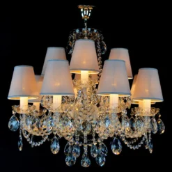 Casa Padrino Luxus Barock Kristall Kronleuchter Silber Ø 76 x H. 56 cm - Prunkvolle Messing Kronleuchter mit böhmischem Kristallglas - Barock Möbel - Edel & Prunkvoll