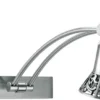 Casa Padrino Luxus Barock Kristall LED Wandleuchte / Leseleuchte Silber H. 35 cm