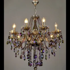 Casa Padrino Luxus Barock Kristall Kronleuchter Silber Ø 75 x H. 75 cm - Prunkvolle Messing Kronleuchter mit böhmischem Kristallglas - Barock Möbel - Edel & Prunkvoll