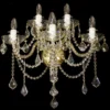Casa Padrino Luxus Barock Kristall Wandleuchte Gold 50 x 32 x H. 55 cm - Prunkvolle Messing Wandleuchte mit böhmischem Kristallglas - Barock Möbel - Edel & Prunkvoll
