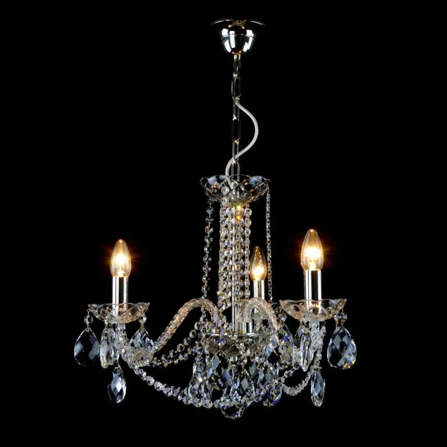 Casa Padrino Luxus Barock Kristall Kronleuchter Silber Ø 43 x H. 40 cm - Prunkvoller Messing Kronleuchter mit böhmischem Kristallglas - Barock Möbel - Edel & Prunkvoll