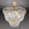 Casa Padrino Luxus Barock Kristall Hängeleuchte Gold Ø 33 cm - Made in Italy