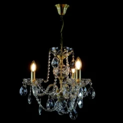 Casa Padrino Luxus Barock Kristall Kronleuchter Silber Ø 45 x H. 42 cm - Prunkvoller Messing Kronleuchter mit böhmischem Kristallglas - Barock Möbel - Edel & Prunkvoll