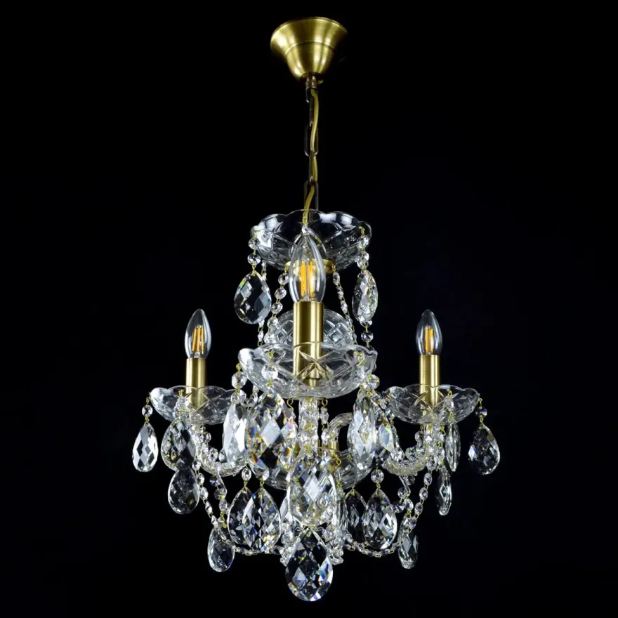 Casa Padrino Luxus Barock Kristall Kronleuchter Silber Ø 45 x H. 42 cm - Prunkvoller Messing Kronleuchter mit böhmischem Kristallglas - Barock Möbel - Edel & Prunkvoll