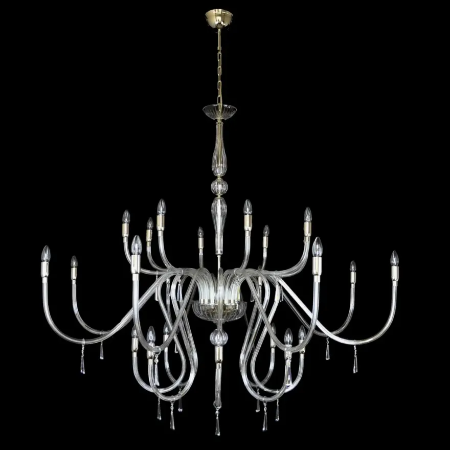 Casa Padrino Luxus Barock Kristall Kronleuchter Silber Ø 160 x H. 140 cm - Prunkvolle Messing Kronleuchter mit böhmischem Kristallglas - Barock Möbel - Edel & Prunkvoll