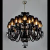 Casa Padrino Luxus Barock Kristall Kronleuchter Silber Ø 90 x H. 90 cm - Prunkvolle Messing Kronleuchter mit böhmischem Kristallglas - Barock Möbel - Edel & Prunkvoll