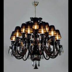 Casa Padrino Luxus Barock Kristall Kronleuchter Silber Ø 90 x H. 90 cm - Prunkvolle Messing Kronleuchter mit böhmischem Kristallglas - Barock Möbel - Edel & Prunkvoll